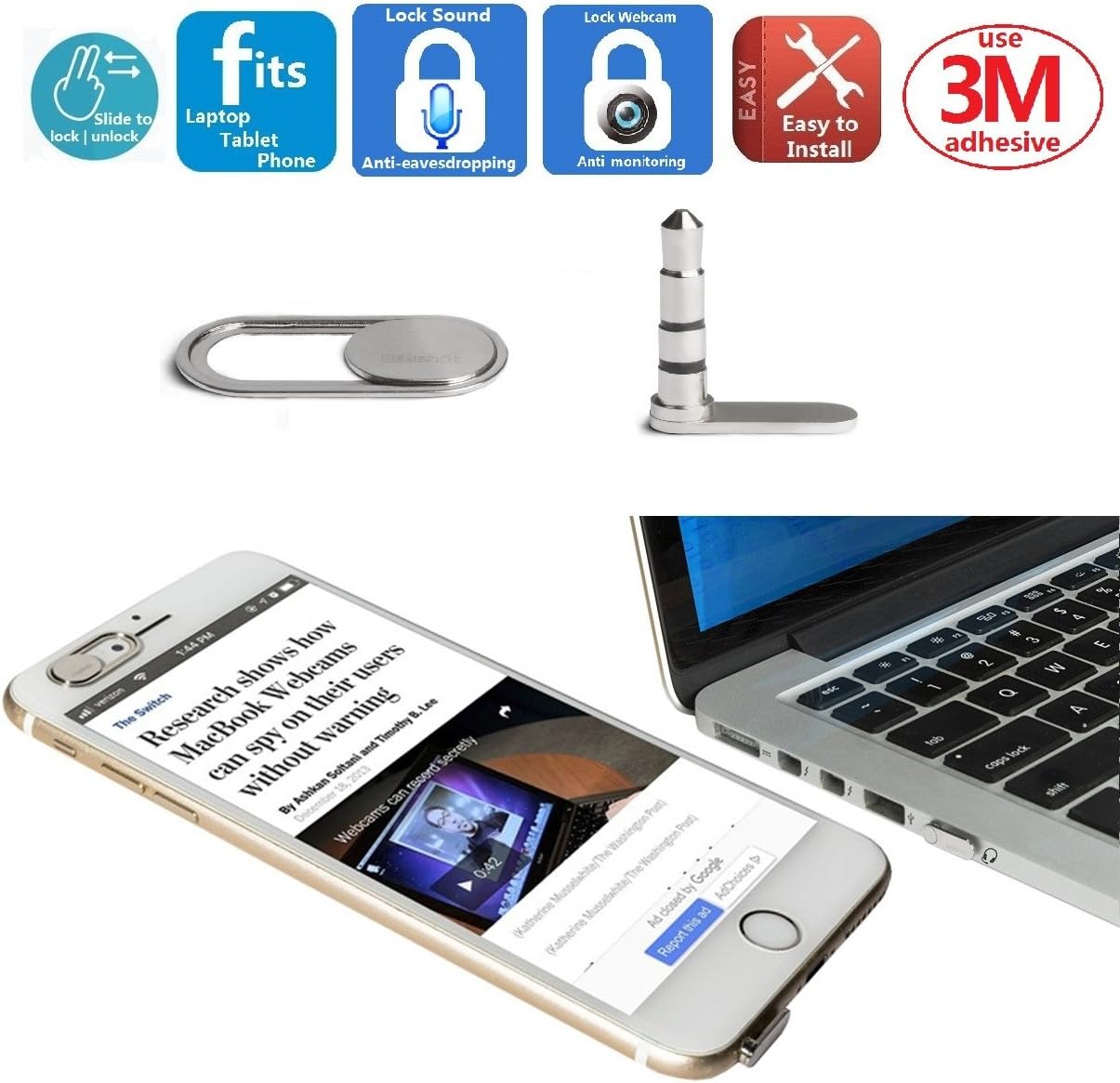 sunshot Mic Lock Sound Blocker Antieavesdropping Laptop cam