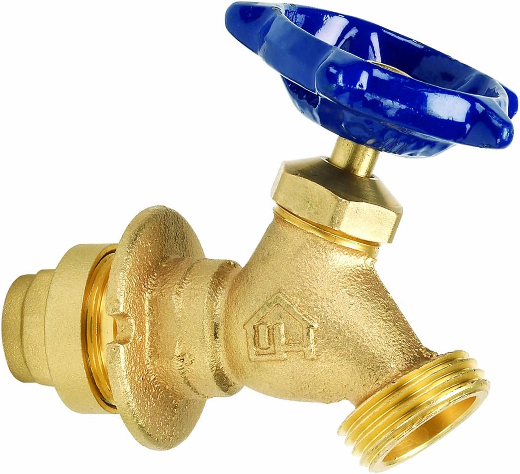 GripWerks P212-8-12 Push-Fit Sillcock, Brass, 1/2-Inch