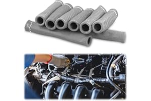 8pcs Spark Plug Wire Heat Shields for Ford Chevrolet, 2500 Degree Spark Plug Wire Shield Protector Boots Thermal Protection I