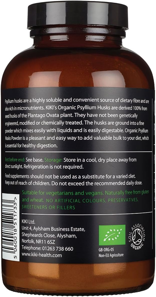 KIKI Health Premium Certified Organic Psyllium Husk Powder, Wheat - Image 4