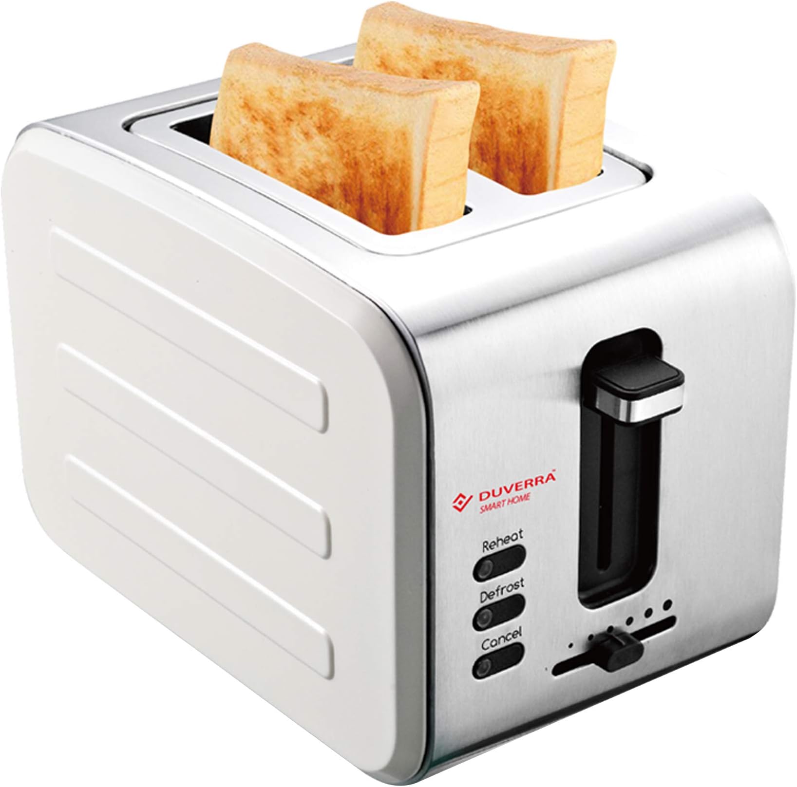DUVERRA 900-Watt Pop-up Toaster, White