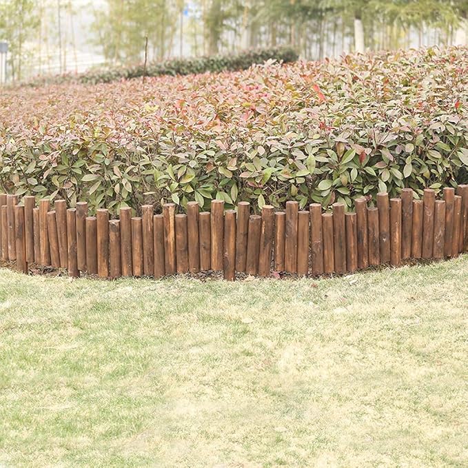 LXFYMX Vallas para Jardin Césped de Madera Efecto jardín Borde ...