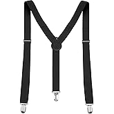 Allegra K Women's Suspenders Metal Clips Adjustable Elastic Band Y Shaped Suspender