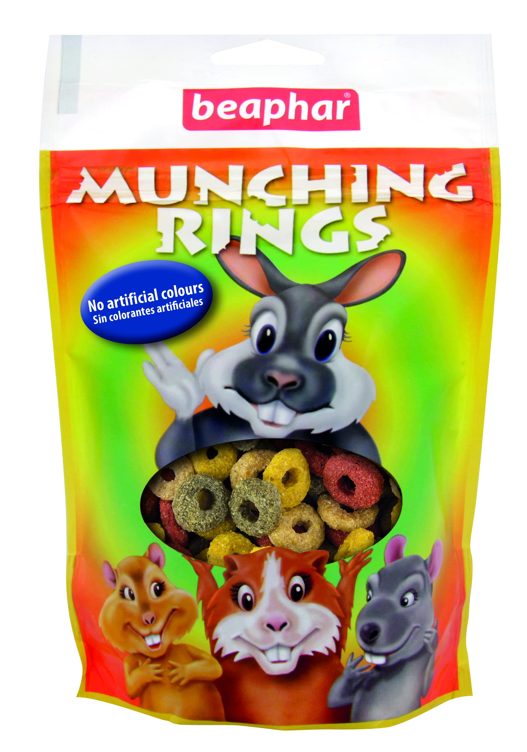 Beaphar Munching Rings Small Animal Treats, 75 g, Transparent