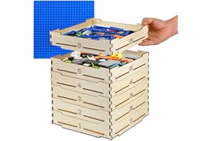 WSBXBB 6 Tray Sorter Sifter Box Used for Lego, Storage Sorter Brick Box for Lego Blocks, Gift for LegoLover, Gift for Teens and Adults, 5 Different Size Sorter Perfect for LegoBlocks