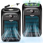 Aircillin 2-Pack Air Purifiers for Home Large Room Up to 908 Sq Ft Each One, HEPA Air Purifiers for Bedroom with Aromatherapy, HEPA Filter for Smoke, Pet Dander, 99.9% of 0.1 Microns Particles Black