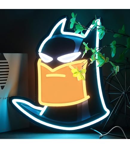 Amazon.com: DC Comics Batman Logo Acrylic Light Up Neon Sign for