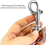 QWORK Stainless Steel Trigger Clips Swivel Clasp for Dog Leads Keyring view 2