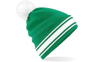 Beechfield Mens Stadium Beanie (One Size) (Kelly Green/White)