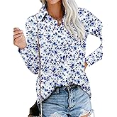 Magritta Long Sleeve Shirts for Women Fashion Button Down Blouse Tops