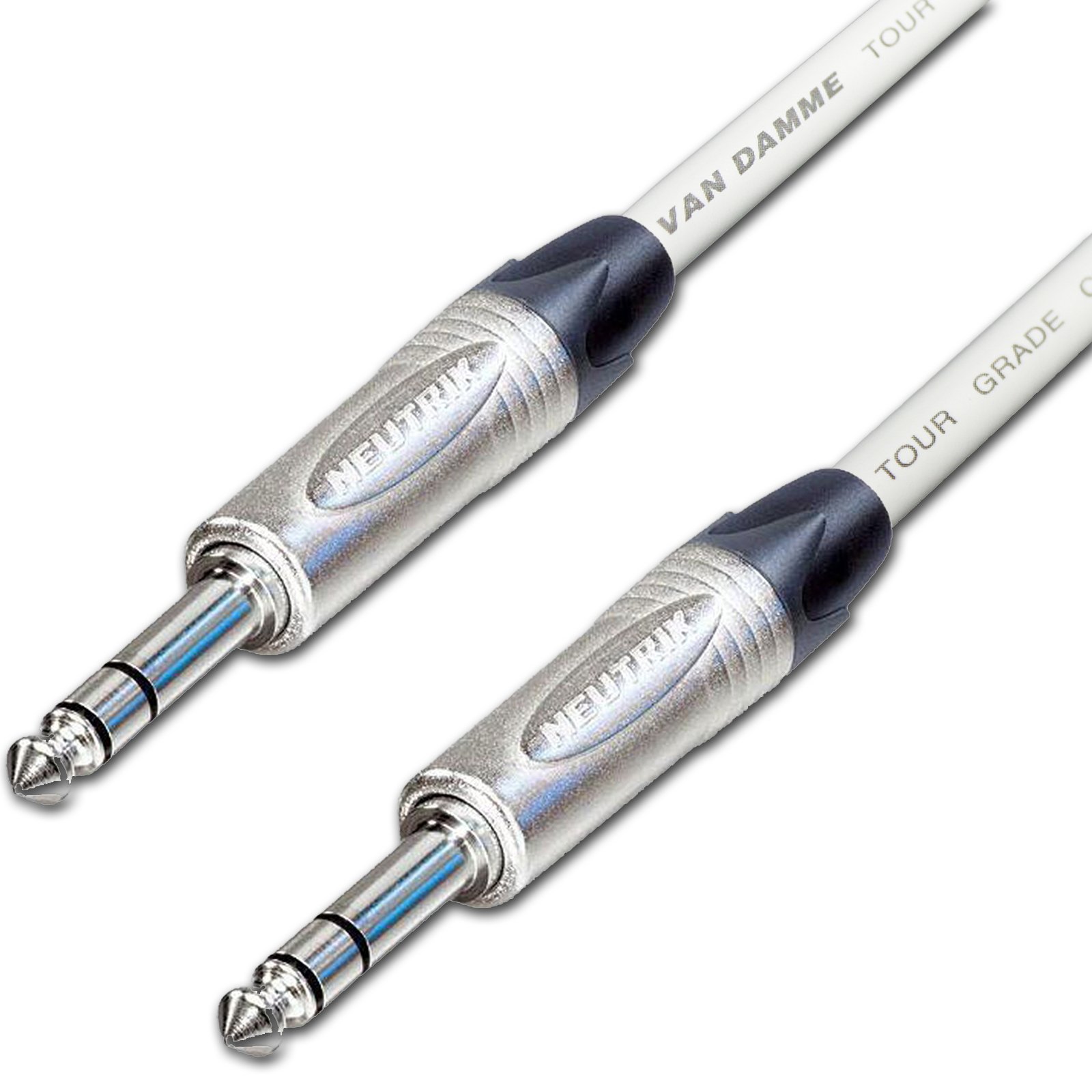 Van Damme ¼ inch Jack to Van Damme ¼ inch Jack Lead NEUTRIK 6.35 mm TRS Stereo Balanced Cable 3 m 6 m 10 m (20 m, White)