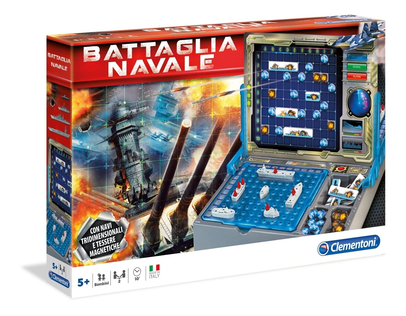 Clementoni - Battle Naval Board Game, Multicoloured, 11133, 2 Players