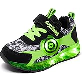 GOALCTOWINS Toddler Light Up Shoes for Girls Boys,Little/Big Kids Non-Slip Led Sneakers with Hook and Loop,Athletic Running Walking Tennis Shoes Size 7-3