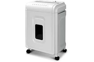 Aurora AU1262XA Anti-Jam 12-Sheet Crosscut Paper and CD/Credit Card Shredder, White/Gray