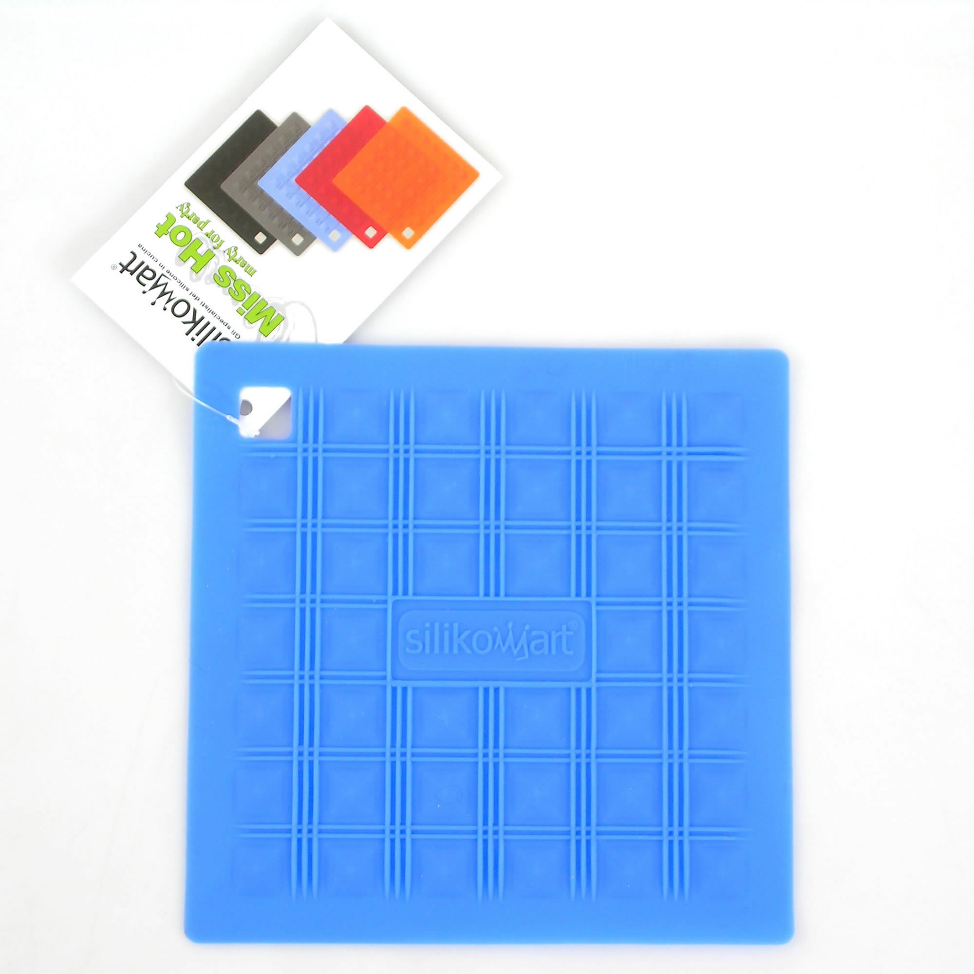 Silikomart | Miss Hot Oven Mitt, Synthetic Material, Blue Color, Dimensions 175 x 175 x 13 mm