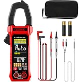 True RMS Digital Clamp Meter 6000 Counts Multimeter, AC/DC Voltage 600A AC Current Tester, NCV Non-Contact Voltage &amp; Live Wire Detector, Auto Range Overload Protection for Home Industrial Repair