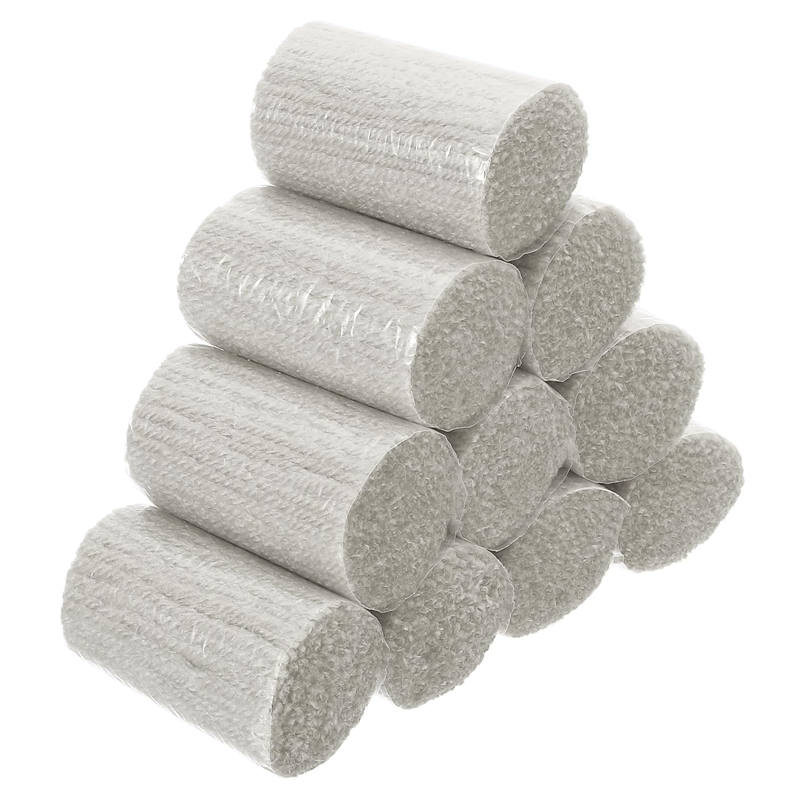 Patikil 10 Rolls Latch Hook Kit, Precut Yarn for Hook Rugs, Crochet Bundles - Light Grey