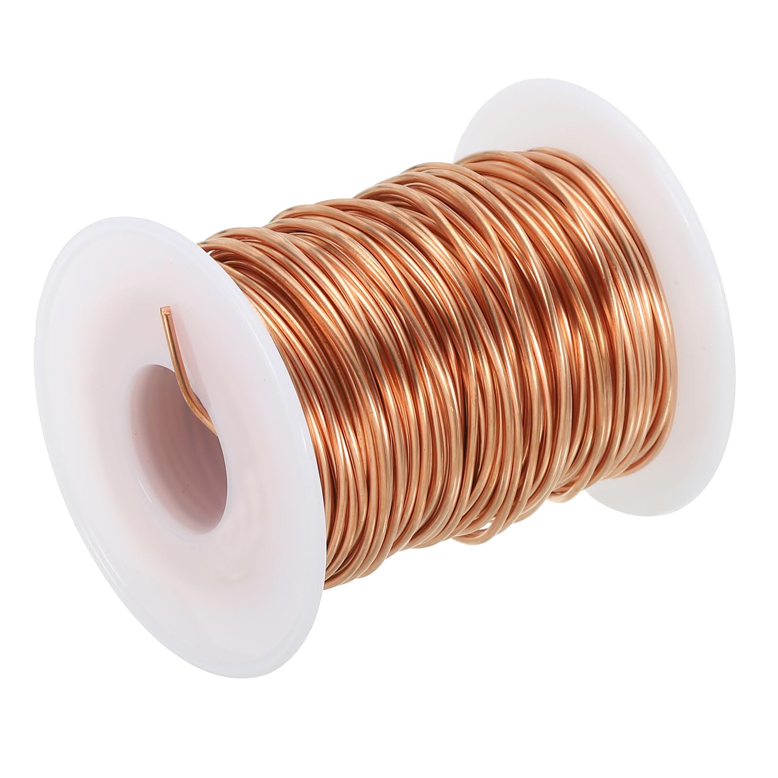 PATIKIL 101.7 Feet Solid Bare Copper Wire,16 Gauge 99.9% Pure Copper Wire 1.3mm Soft Beading Wire Metal Plant Stem Ties for Jewelry Craft (31m)