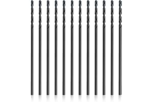Drill America DWDA/C Series Qualtech High-Speed Steel Aircraft Extension Drill Bit, Black Oxide Finish, Round Shank, Spiral F