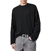 AllSaints Men's Foster Ls Crew Jet Black L