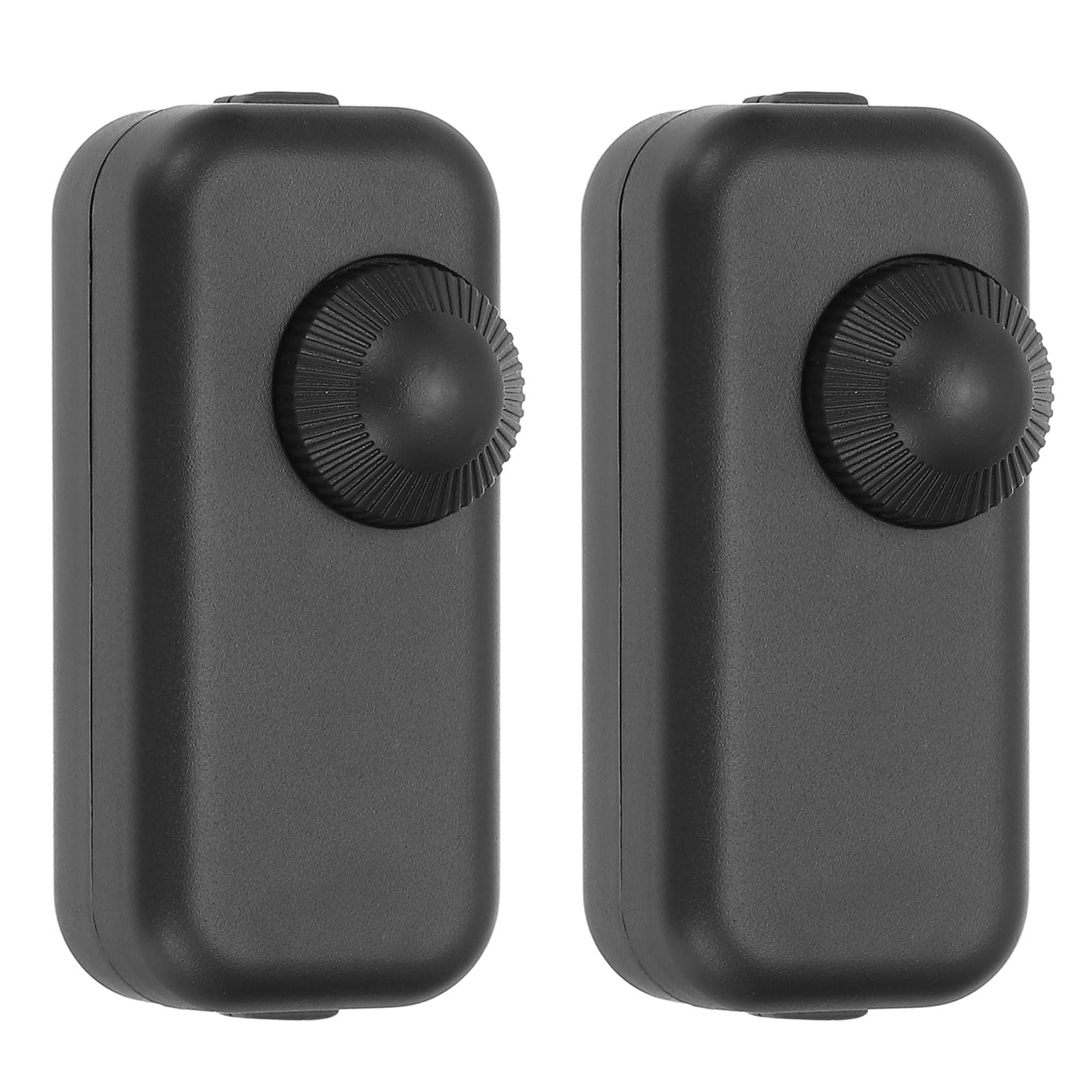 PATIKIL Inline Lamp Switch, 2pcs Rotary Dimmer LED Light Controller Brightness Control Cord Switch Replacement for Table Floor Lamp Pendant Lighting, Black