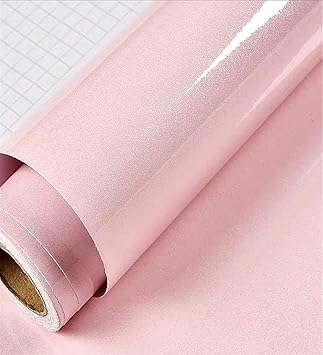 Yancorp 16 X1 Pink Wallpaper Blush Pink Glossy Wallpaper Glitter Pink Peel And Stick Countertops Rose Pink Self Adhesive Waterproof Dresser Table Covers Backsplash Wall Panel Door Stick On Cabinet Amazon Com