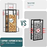 VOUNOT Log Store Firewood Storage Rack, 9 Adjustable Sizes, Heavy Duty view 4