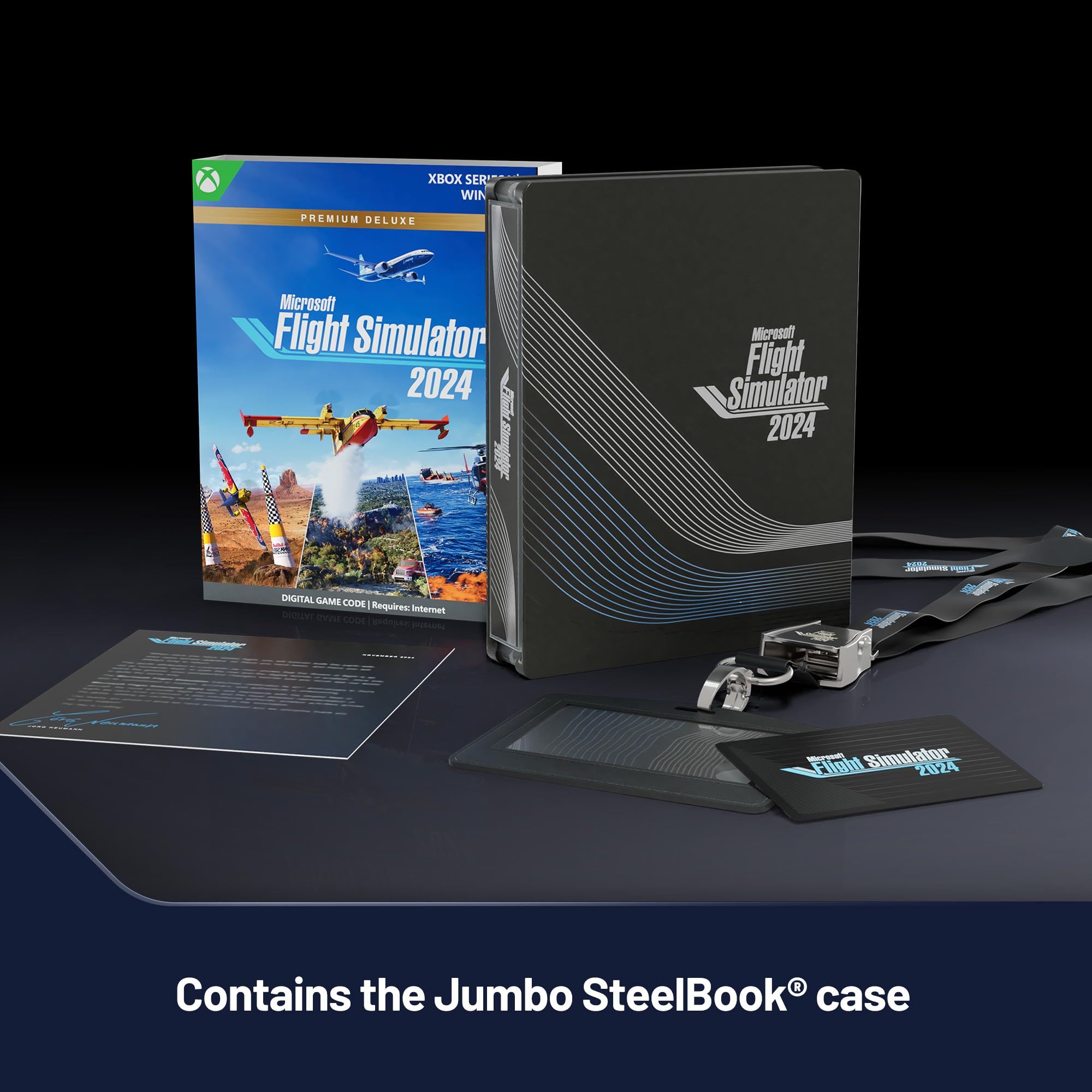 Microsoft Flight Simulator 2024 – Premium Deluxe SteelBook® Edition – Play on Xbox Series X|S and Windows PC [Digital Code] Microsoft Flight Simulator 2024 – Premium Deluxe SteelBook® Edition – Play on Xbox Series X|S and Windows PC [Digital Code] Xbox Series X|S Digital Code