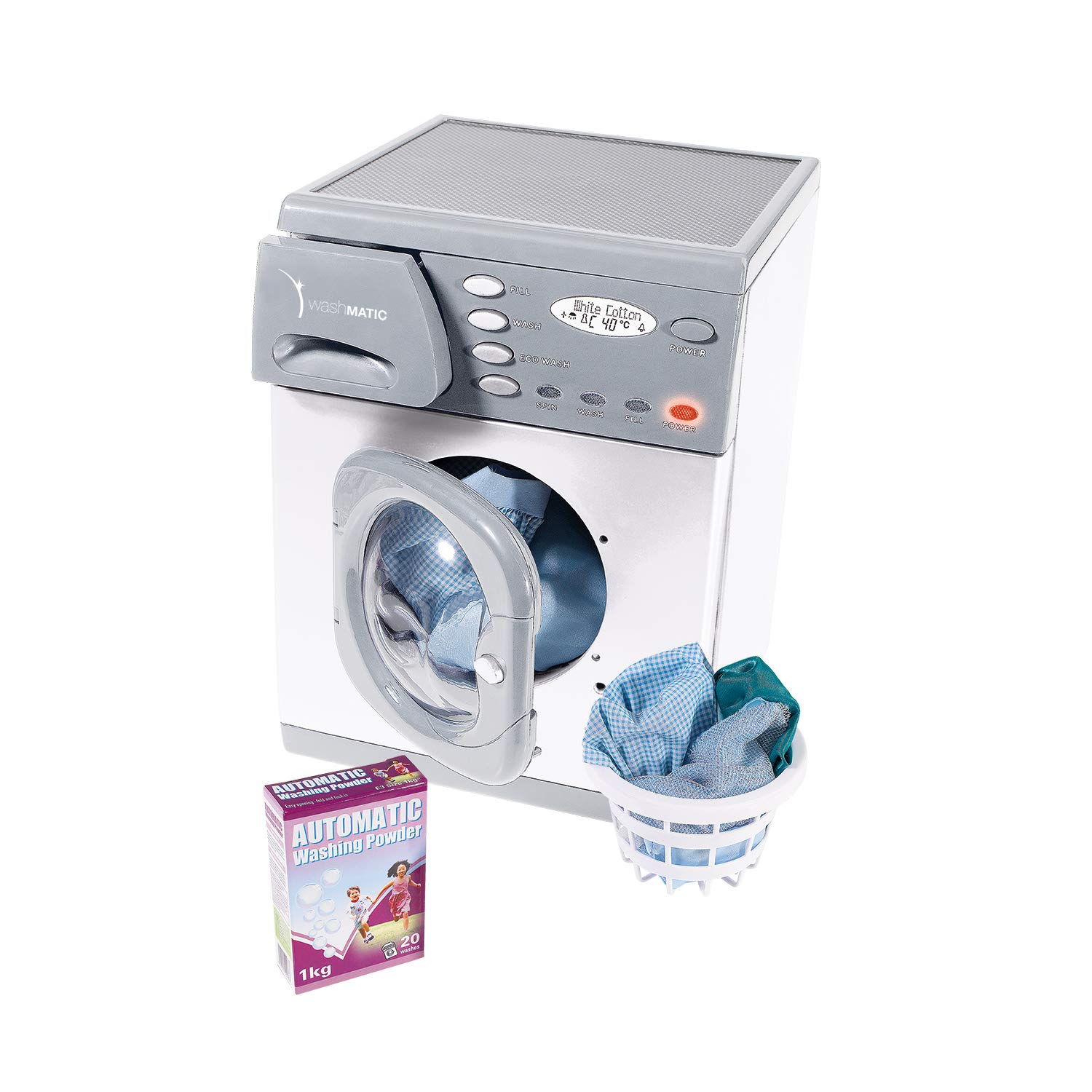 Casdon Electronic Toy Washer Grey, 3 items