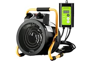 LHUKSGF Greenhouse Heater with Digtal Thermostat, Grow Tent Heaters, Overheat Protection, Fast Heating for Green House, Flower Room, BK…