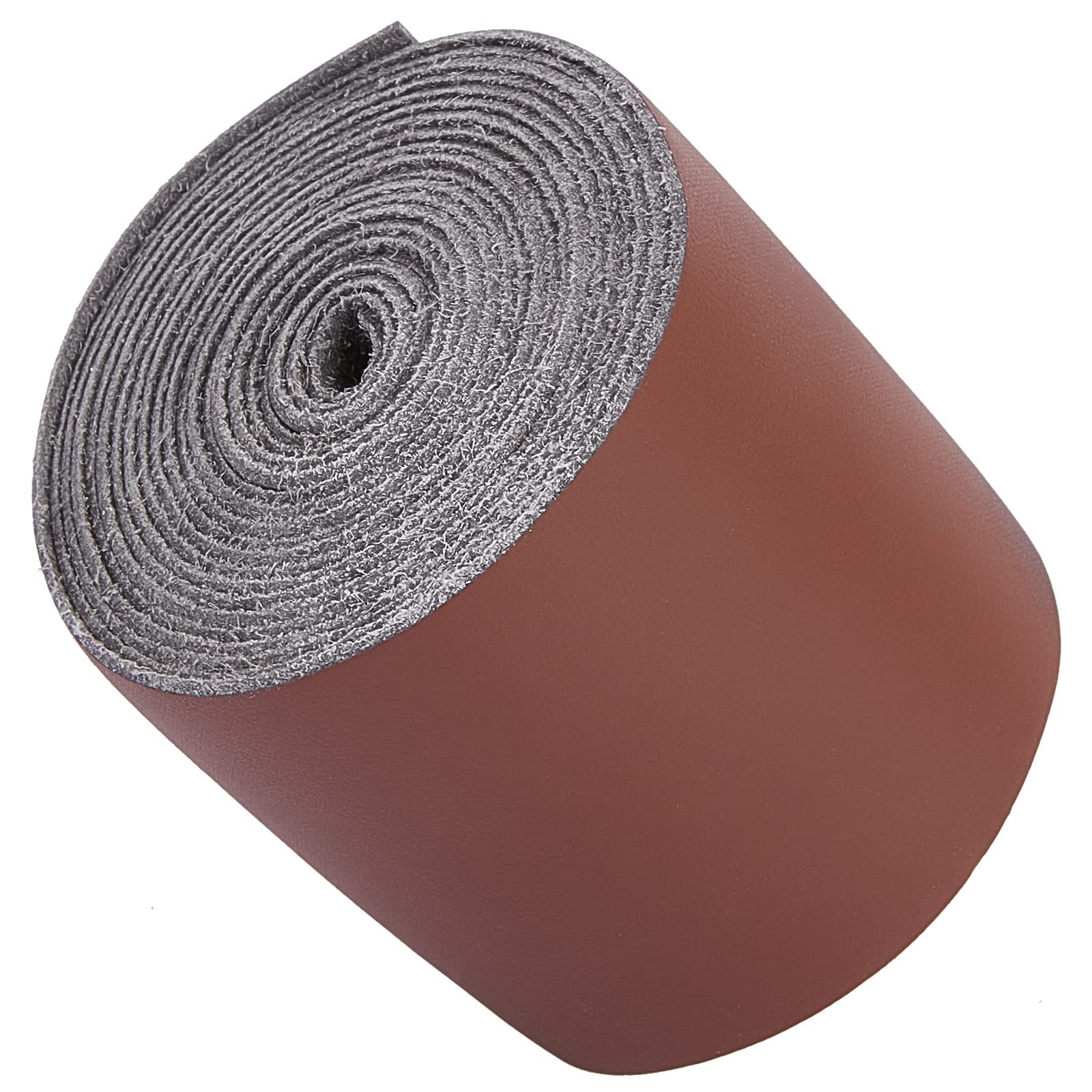 GORGECRAFT Matte Leather Strap 2 Inch Wide 79 Inch Long Saddle Brown Flat Leather Belt Strips for DIY Crafts Clothing Jewelry Wrapping Making Bag Furniture Handles Pet Collars Traction Ropes Belt