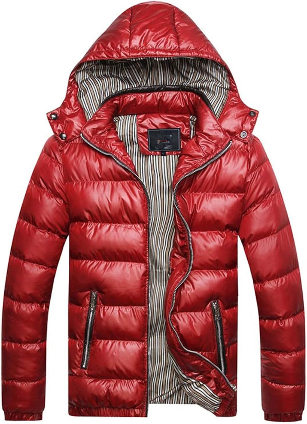Men?s Thickened Down Jacket Winter Warm Active Down Cotton Coat Lightweight Snowjacket Windproof