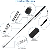 Vicloon Telescopic Teaching Pointer 1m 7-Section Stainless Steel Handle Lanyard view 4