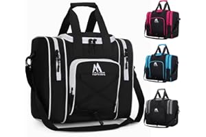Hsmihair Bowling Ball Bag for Single Ball, Bowling Tote with Padded Holder,Fits Shoes up to Men’s Size 14, Carry Bag for Bowling Accessories