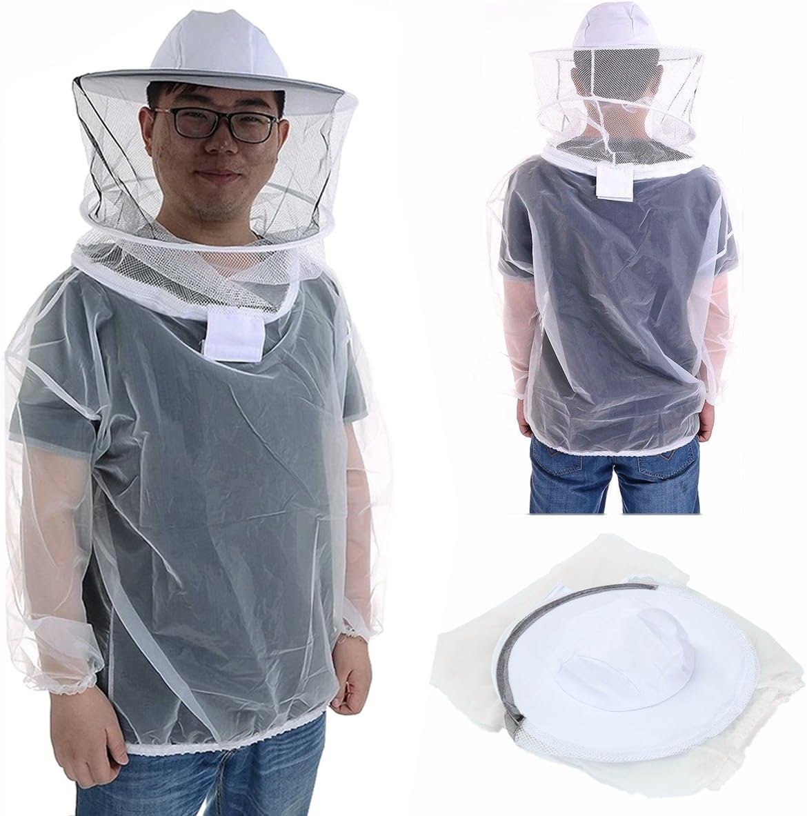 GORCHEN Beekeeping Suit Breathable Ventilated Beekeeper Protection Jacket Shirt Fencing Veil Lightweight Anti Hot and Humidity