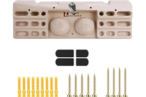 TWO STONES Rock Climbing Hangboard Doorway Mount | Hangboard Rock Climbing Fingerboard | Hang Board for Climbing | Rock Climbing Holds | Rock Climbing Gifts for Rock Climbers | Bouldering Gifts