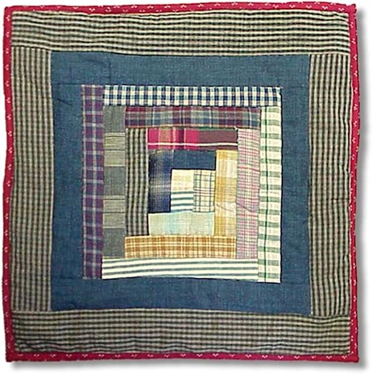 Amazon Com Patch Magic Wild Goose Log Cabin Toss Pillow 16 Inch