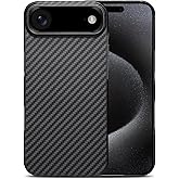 Aramid Carbon Fiber Case for Apple iPhone Air, Aluminum Alloy Metal Lens Protection Black