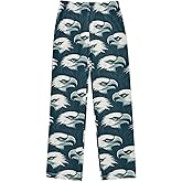 Eagles Head Pajama Pants PJ Bottoms Lounge Sleep Pant Sleepwear Elastic Waist Pockets