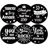 Anwyll Appreciation Thank You Stickers - 480Pcs 1.5Inch Kudos Thank You for All You Do Stickers Retro You are Awesome Sticker so Grateful for You Sticker for Teacher Student Employee Nurse Volunteer