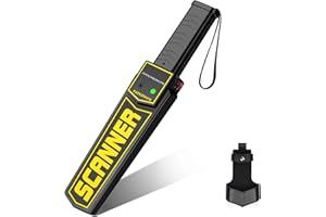 RANSENERS Handheld Metal Detector Wand,Security Wand,Safety Bars, Portable Adjustable Sound & Vibration Alerts, Detects Weapo