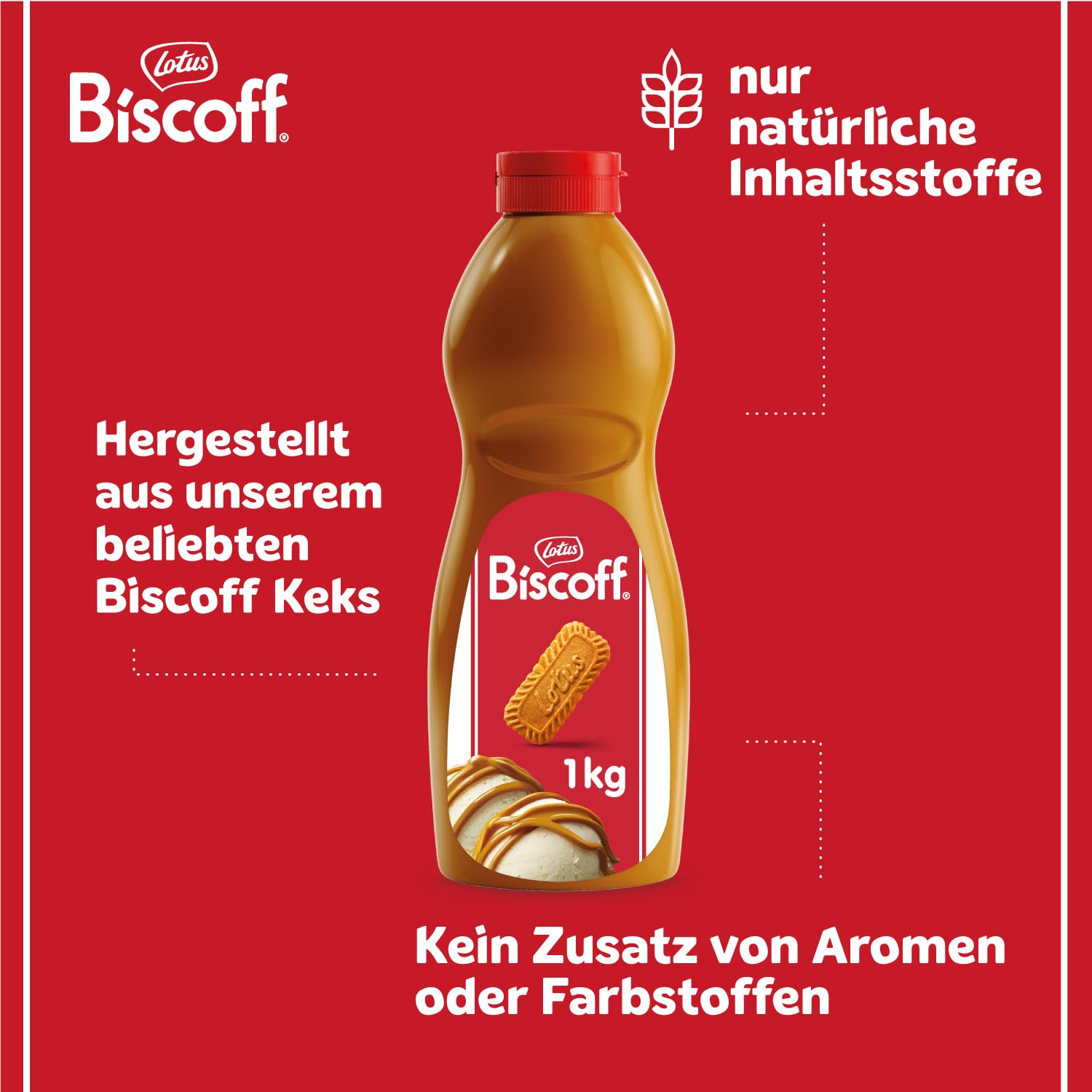 Lotus Biscoff | Topping | Dessert Sauce | Hergestellt aus dem Original Karamellisierten Keks | Vegan | Kein Zusatz von Aromen oder Farbstoffen | 1 kg 3