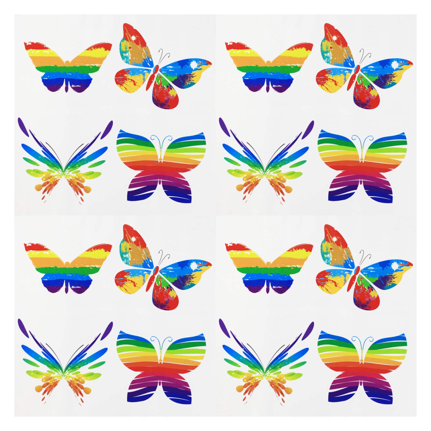 Amazon Com Fiomia Pride Temporary Tattoos Rainbow Butterfly