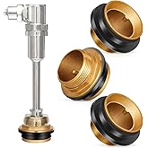 Zonon 3 Pcs Flush Valve Parts Closet Spud Brass Plumbing Fitting for Toilet Urinal Repair Kit (1-1/2 Inch)