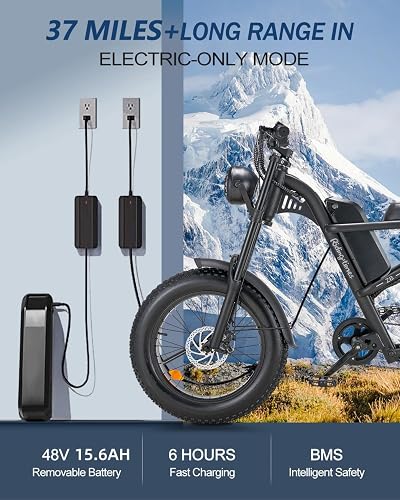 Riding'times Z8PRO/Z8S Moped Style Ebike | 1500W Motor, 31.2AH Battery, 20" Fat Tires, Full Suspension, Up To 150 Miles Range
