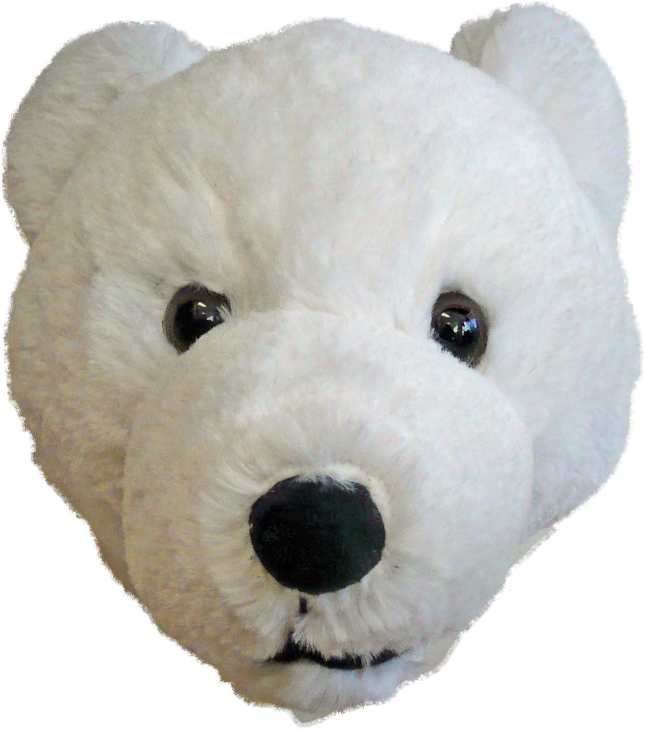 7-inch Polar Bear Head Plush Wall Mounting Stuffed Animal Toy