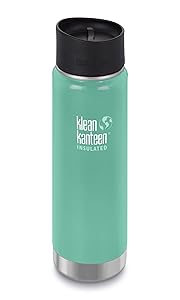 Klean Kanteen Wide Double Wall Vacuum Insulated Stainless Steel Coffee Mug with Leak Proof Café Cap 2.0