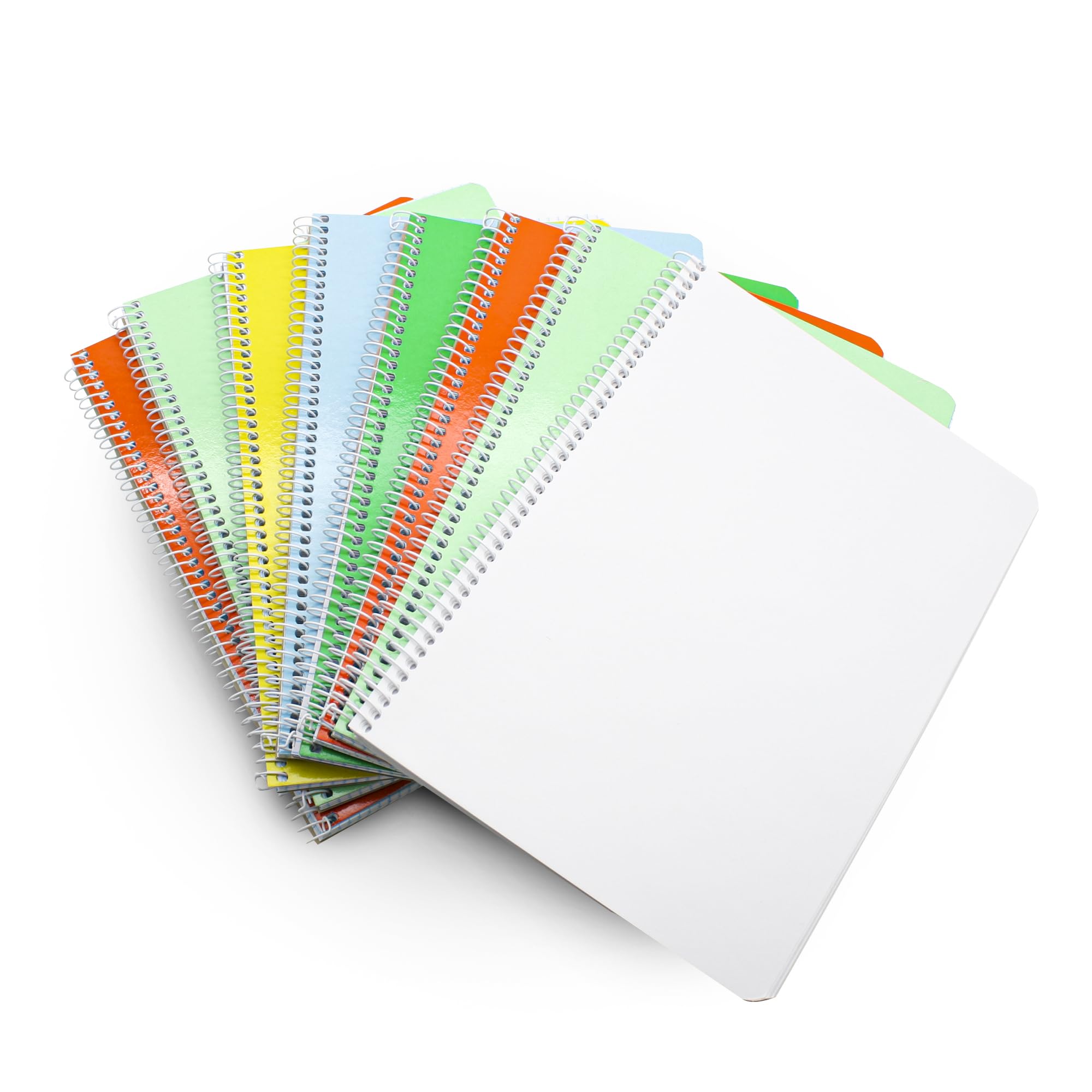 DOJA Barcelona | DIN A5 Notebook Unlined | Pack of 8 | A5 Notebook with Soft Envelope | 80 Blank Sheets | Coloured Notebooks in Random | A5 Ring Binder Spiral Notepad Sketchbook
