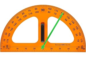 Kisangel Magnetic Math Protractor Plastic Angle Protractor Tool Classroom Teaching Geometry Measurement with Detachable Handle for Blackboard Drawing Tool