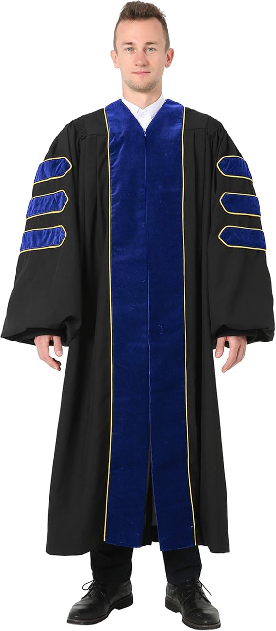 GraduatePro Abschluss Talar PHD Doktor Robe für Doktorandenkleid ...